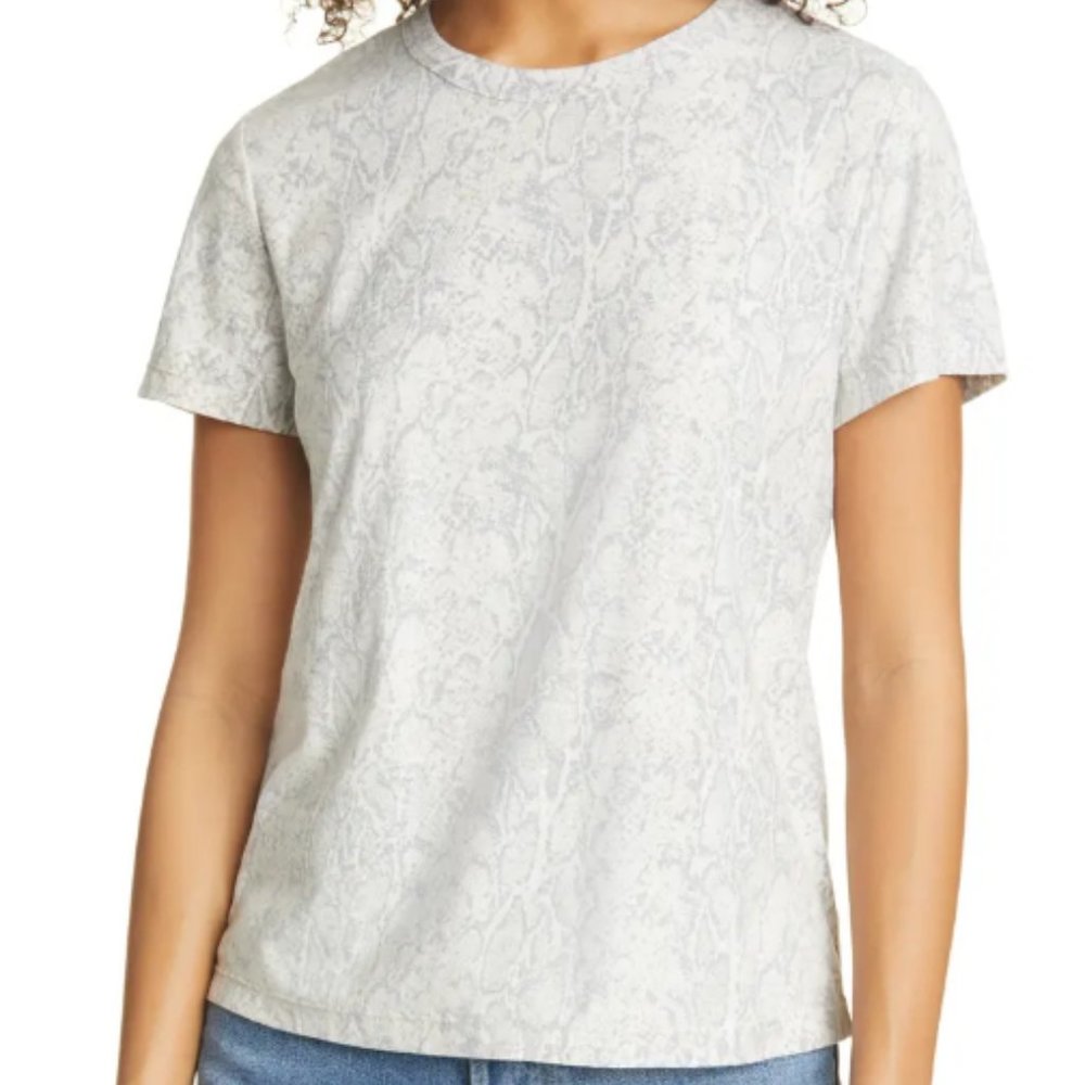 RAILS Asher T-Shirt, IVORY SNAKESKIN
